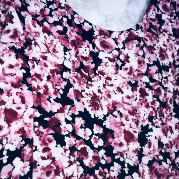 Sophia & Zeke Pink Floral 3/4 Sleeve Dress - Picture 2 of 5